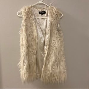 Faux fur winter vest